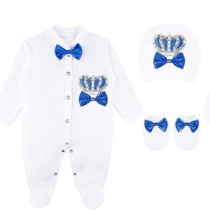 Baby boy newborn Crown Jewels layette 4 piece gift set 0-3 months